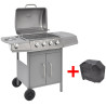 Gasolgrill 4+1 zoner silver