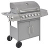 Gasolgrill 6+1 zoner silver