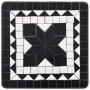 Sidobord i mosaik svart/vit