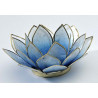 Lotusblomma för värmeljus blå
