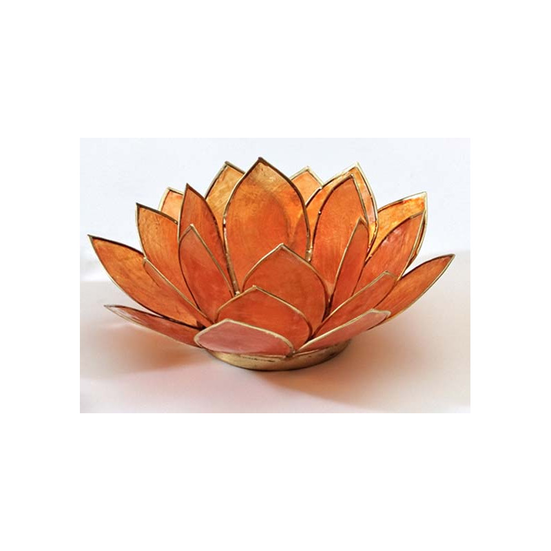 Lotusblomma för värmeljus orange