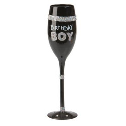 Champagneglas strass Birthday boy