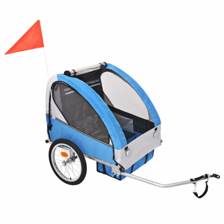 Cykelvagn för barn blå 30 kg