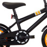 Barncykel med pakethållare fram svart och orange