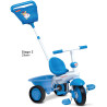 Trehjuling 3-i-1 blå