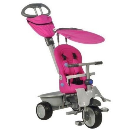 Trehjuling med flak rosa