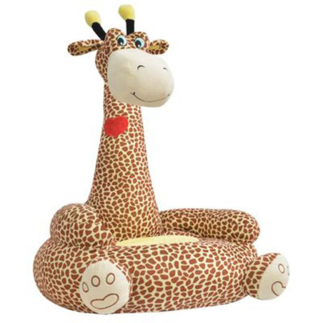 Barnstol i plysch giraff