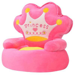 Barnstol i plysch prinsessa