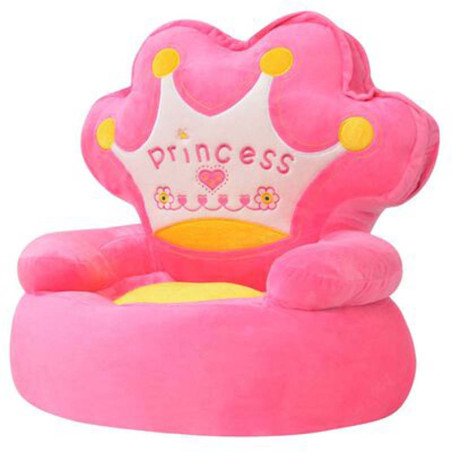 Barnstol i plysch prinsessa